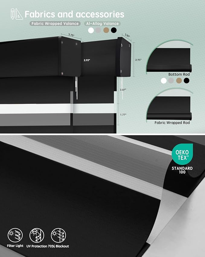 Yoolax Motorized Zebra Blinds Compatible