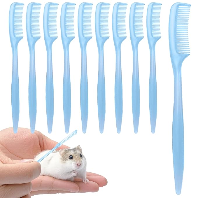Bunny Brush 10 Pieces Small Animal Shredding Tool | Hamster Comb for Tiny Pet Ferret Indoor Home Coat Sensitive Skin Daily Care