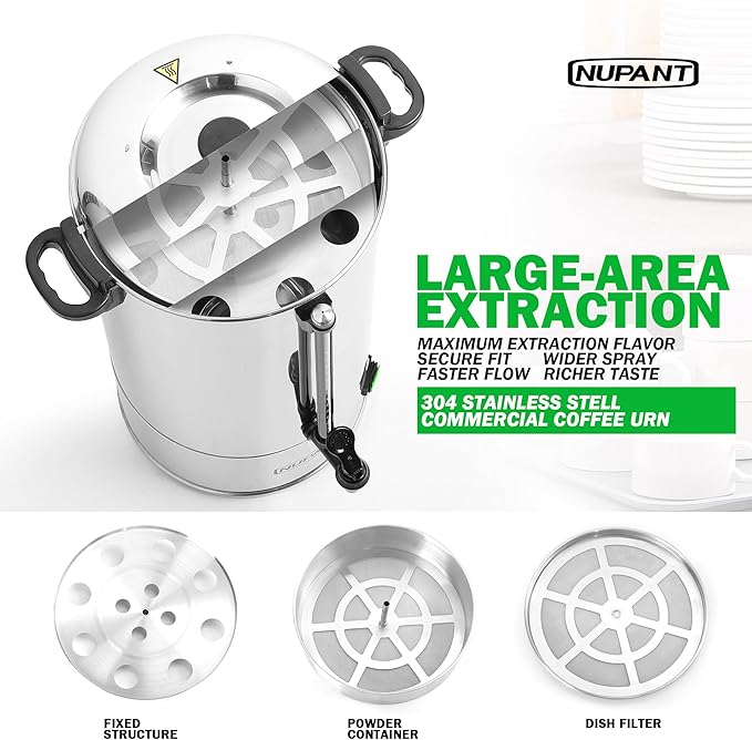 Commercial Coffee Urn 100 Cup/15L Coffee Dispenser