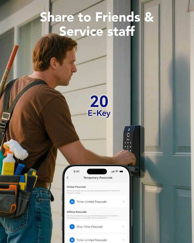 Smart Lock Doorbell Fingerprint Smart Door Lock Deadbolt
