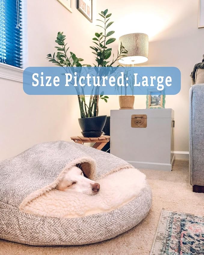 Snoozer Luxury Microsuede Cozy Cave Pet Bed, Show Dog Collection, Small, Palmer Dove