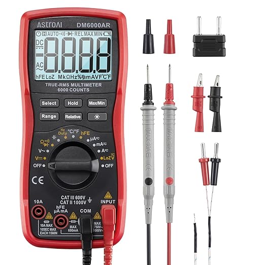 AstroAI Digital Multimeter TRMS 6000 Counts Volt Meter Ohmmeter Auto-Ranging