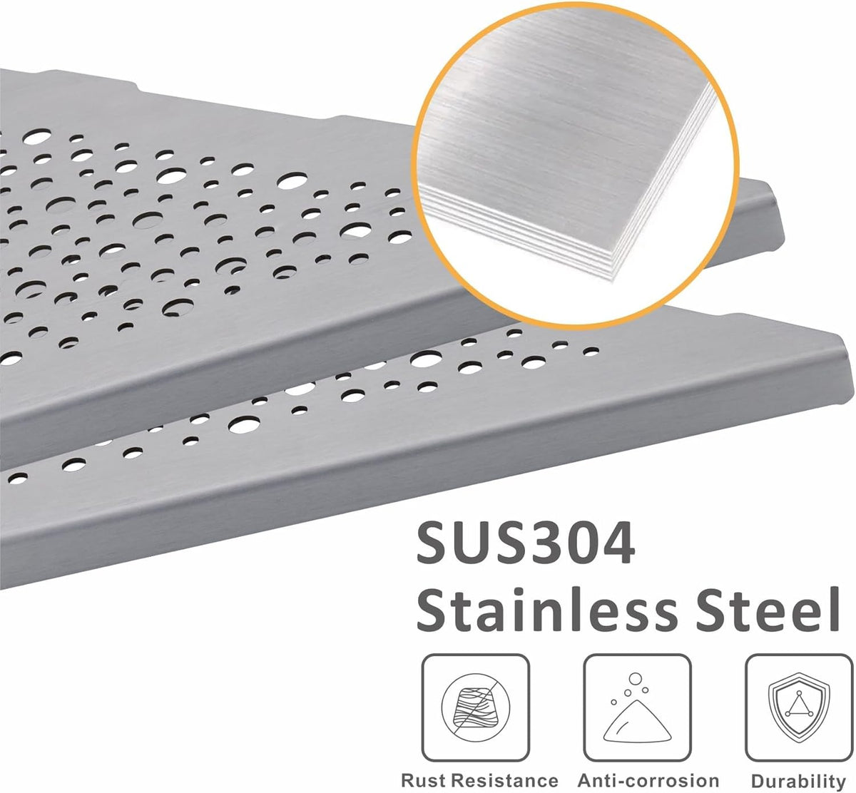 Brushed Nickel 10’’ Corner Shower Shelf Bathroom Shower Shelves, 2 Pack Triangular 304 Stainless Steel Shower Corner Shelf for Tiled Walls, No Drilling