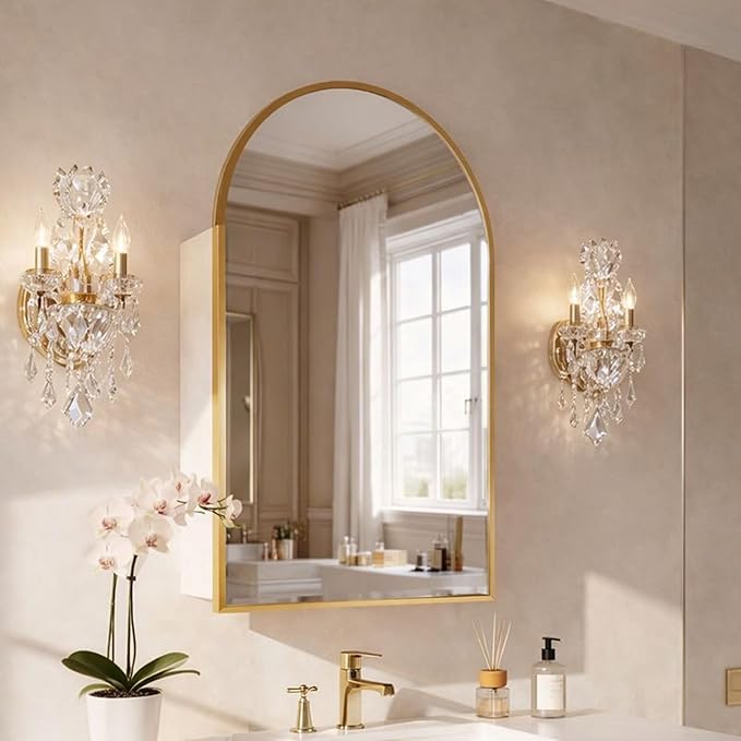 Gold Arched Medicine Cabinet