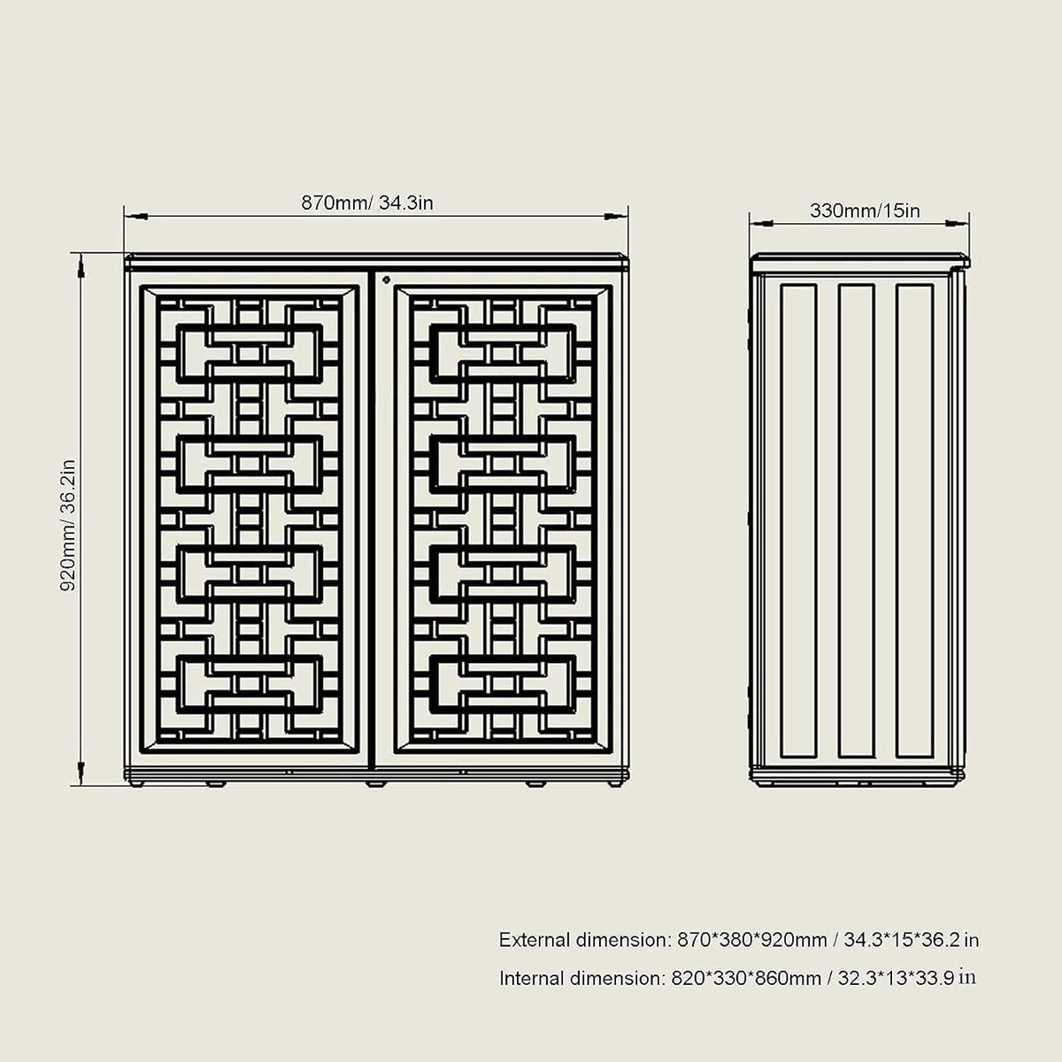 ADDOK 60-Gallon Storage Cabinet Light Weight Resin Indoor/Outdoor Storage Unit for Patio, Garden, Veranda with 1 Laminate Shelves (Ivory White)