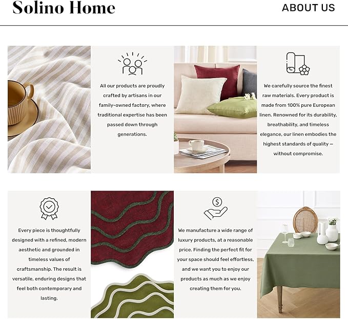 Solino Home Linen Napkins Set of 4-100% Pure Linen Birch Dinner Napkins Cloth 20 x 20 Inch for Spring, Easter - Fete, Handcrafted and Machine Washable
