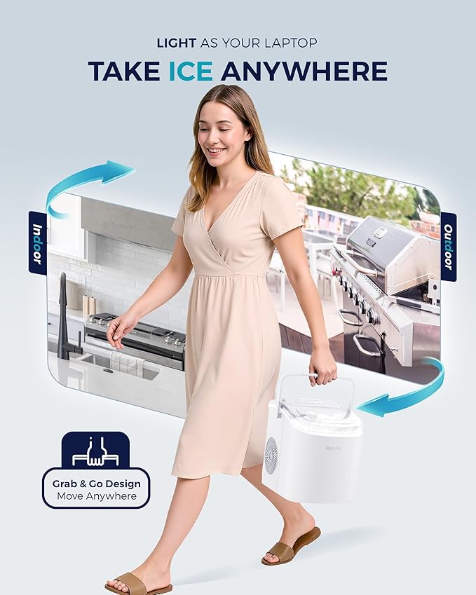 EUHOMY Countertop Ice Maker Machine