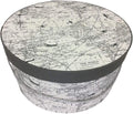 Sarah's Hat Boxes Classic Travel Hat Box – 12.75" x 6.5" (Dia. x Ht.) Handmade in USA – Odorless Non-Toxic Adhesive, Cording Handle – Premium Storage for Hats & Accessories