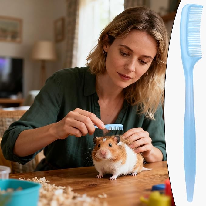 Small Animal Brush 10 Pieces Small Animal Shredding Tool | Hamster Comb for Tiny Pet Ferret Indoor Home Coat Sensitive Skin Daily Care