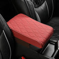Car Center Console Cover for Ford Edge Sport 2011-2014, Universal Memory Foam Leather Comfortable Soft Armrest Box Pad Cushion Protector Accessories Easy to Clean,Red