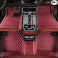 TREGOO All Weather Car Mats Custom Fit Non Slip Floor Mats for 1998-2025 Cars Personalized Leather Protection Pads Suitable for Men Women (Wine red)