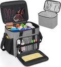 GMAK Pet Grooming Bag, Dog Grooming Tote Bags Supplies Organizer Case Pets Tools Organizer Tote for Dog Cat Grooming Tool Kit, Clippers, Scissors and Accessories, Grey(Bag Only)