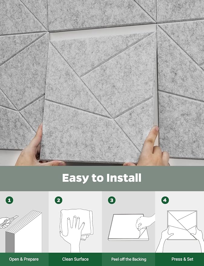 Topnaca 18 Pack Acoustic Panels Sound Absorbing
