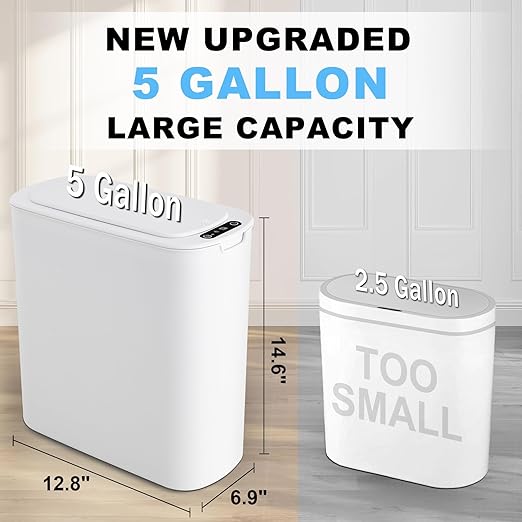 Cesun Motion Sensor Trash Can, 5 Gallon Automatic Bathroom Garbage Can