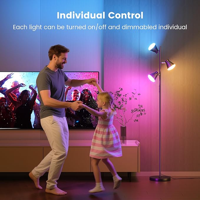 SIBRILLE RGB Floor Lamp, 36W LED Dimmable Standing Lamp