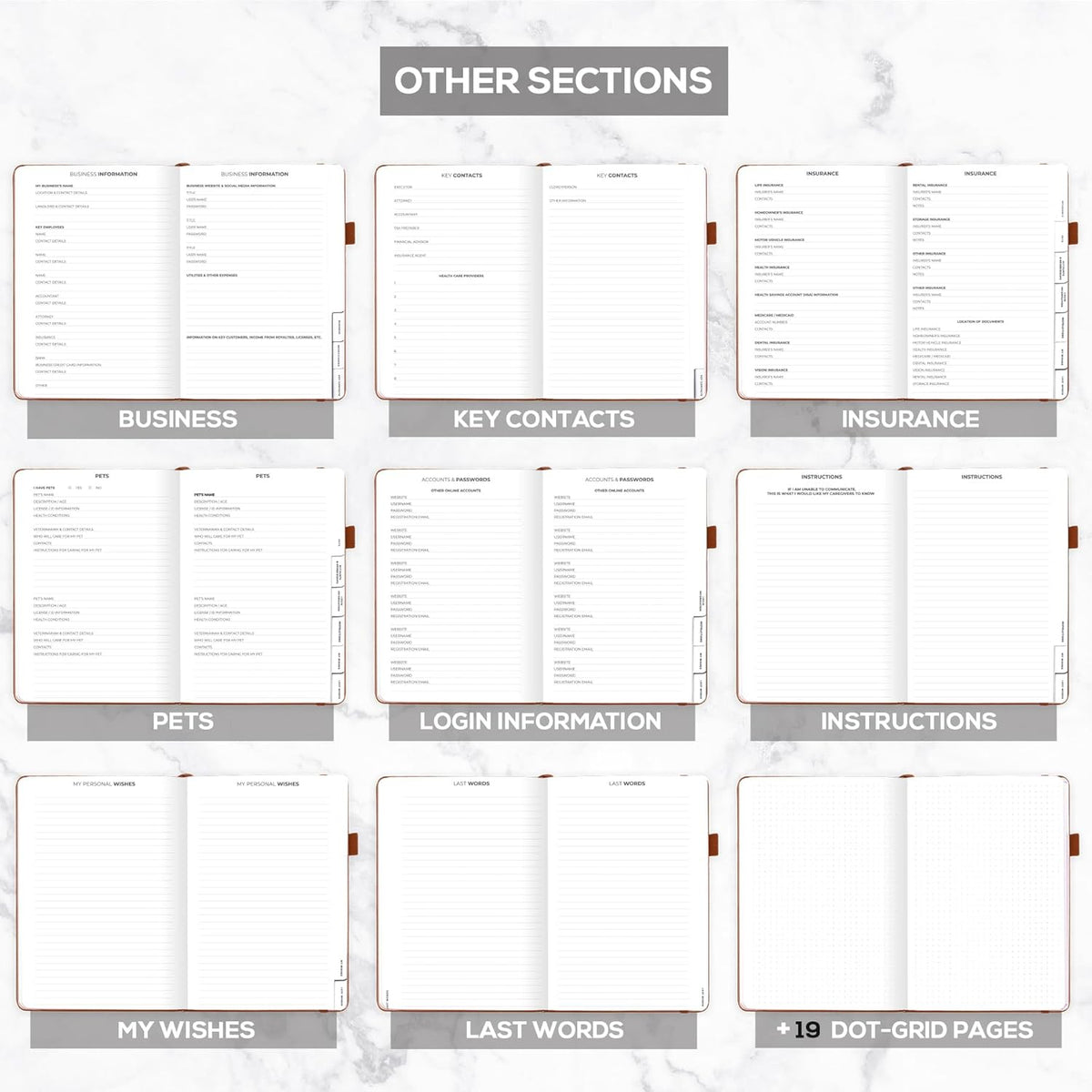 Clever Fox End of Life Planner – Final Arrangements Organizer for Beneficiary, Will Preparation, Last Wishes & Funeral Planning, A4 (Brown)