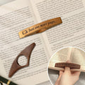 Wooden Book Page Holders for Reading - Thumb Page Holder & Book Opener Holder | Just One More Page Ergonomic Hands-Free Helper - Perfect Gift for Book Lovers & Readers (Walnut Wood 2)