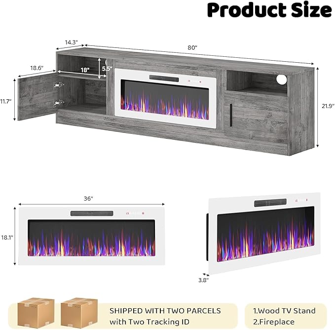 Lemberi Fireplace tv Stand