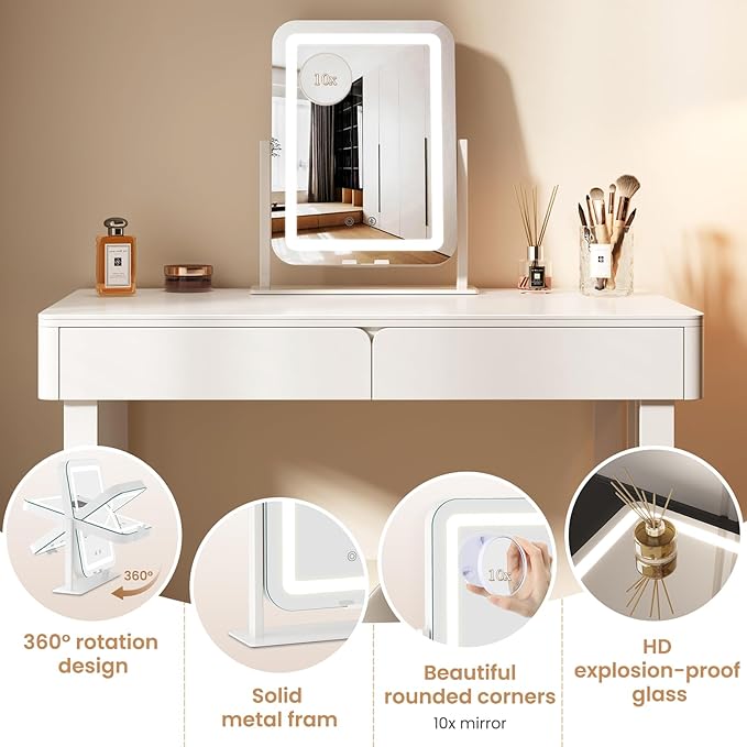 Dripex 3-in-1 Lighted Vanity Mirror