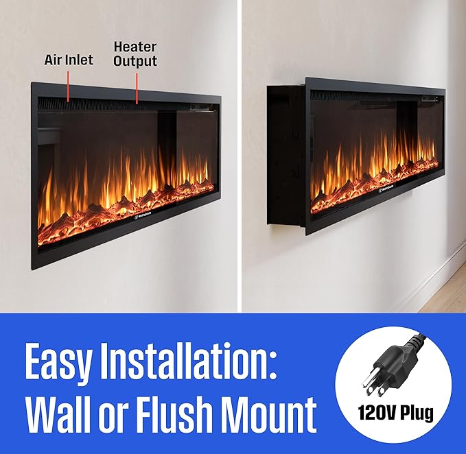 Westinghouse 74 Inch Electric Fireplace Heater, Compatible