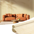OUZUGIE 2 Pack 96x48 Inch Natural Bamboo Wall Panel – Raw Pole Wrap Paneling