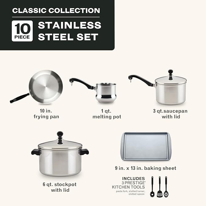 Farberware Classic Series Stainless Steel Pots and Pans