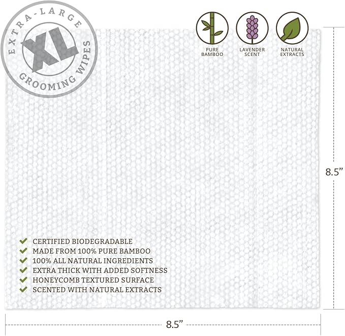 Doggy Do Good Pet Wipes (Xtra-Large) - 60 Ct. Single Pack (Lavender Scent)
