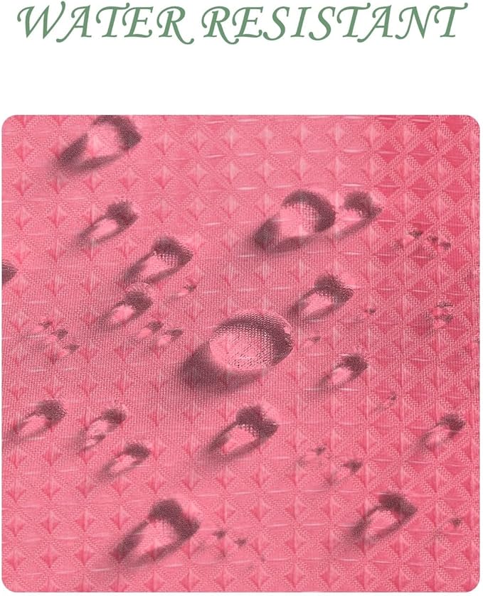 ggaimwf 36x72 Inch Solid Color Shower Curtain for Bathroom Waffle Bath Water Resistant Fabric Curtains Blush Pink Modern Thick Shower Stall Curtain with Metal Hooks