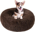 Nisrada Dog Bed for Small Medium Large Dogs, 24 inch Calming Dogs Bed, Washable-Round Cozy Soft Pet Bed for Puppy and Kitten with Slip-Resistant Bottom