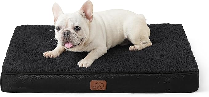 Bedsure Dog Bed Medium Size Dog - Orthopedic Waterproof Puppy Beds with Removable Washable Cover, Egg Crate Foam Pet Mat, Suitable for Pet Up to 35 lbs