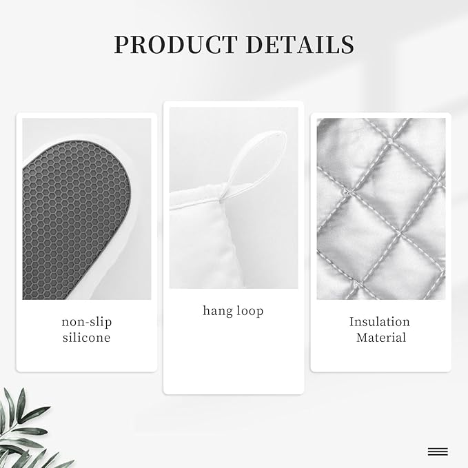 Abstract Red and White Striped Oven Mitts and Pot Holders Set, 4pcs Candy Cane Pattern Christmas Silicone Oven Glove for Kitchen Heat Resistant Oven Mitts and Potholders Non-Slip for Cooking