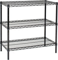 Omega 24" Deep x 30" Wide x 86" High 3 Tier Black Starter Shelving Unit