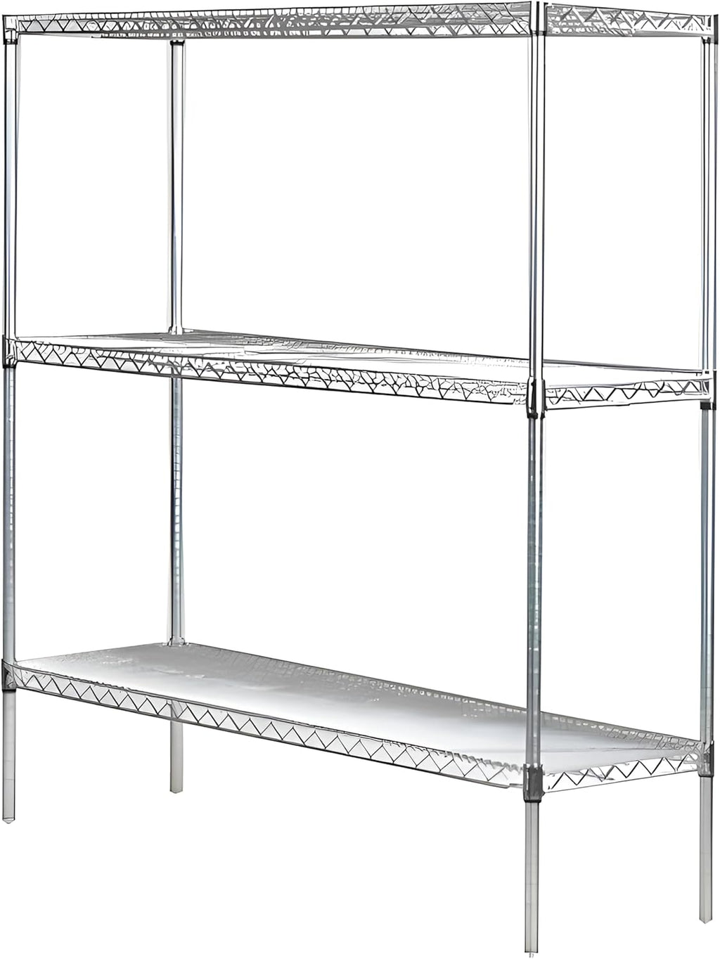 Omega 24" Deep x 30" Wide x 36" High 3 Tier Chrome Starter Shelving Unit