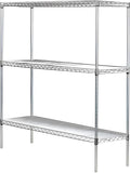 Omega 24" Deep x 30" Wide x 36" High 3 Tier Chrome Starter Shelving Unit