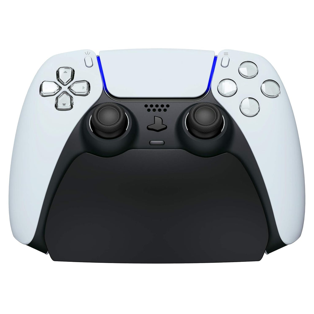 PlayVital 2 Pack Controller Display Stand for ps5, Gamepad Stand Desk Holder for ps5 Controller Accessories with Rubber Pads, Solid Black