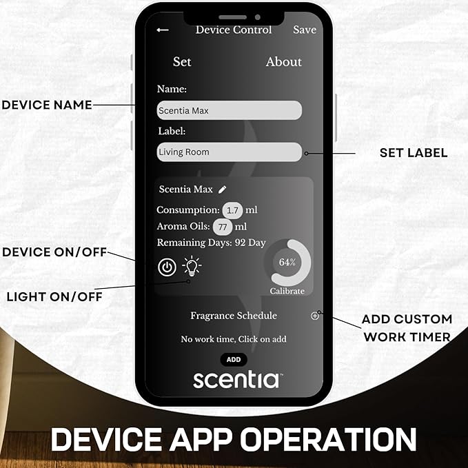 Scentia Max Wireless Diffuser for Home – Rechargeable Battery-Operated