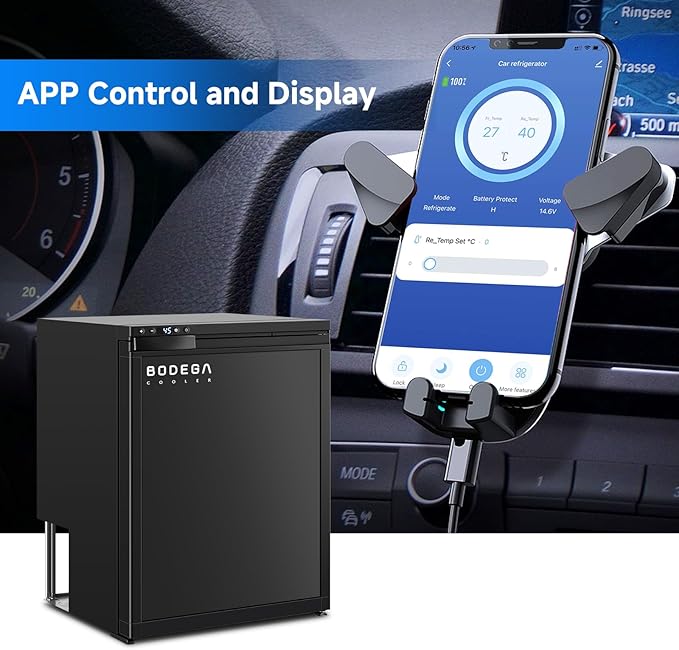 BODEGA BODEGACOOLER 12 Volt Refrigerator, RV Refrigerator APP Control, 65L RV