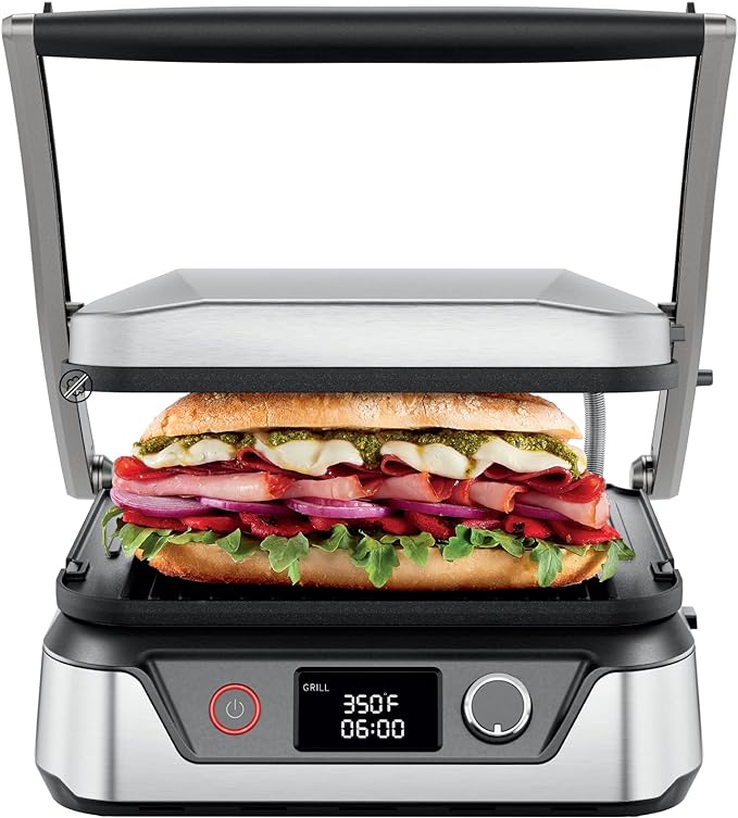 Chefman 5-in-1 Digital Panini Press Grill Sandwich Maker and Griddle Grill Combo