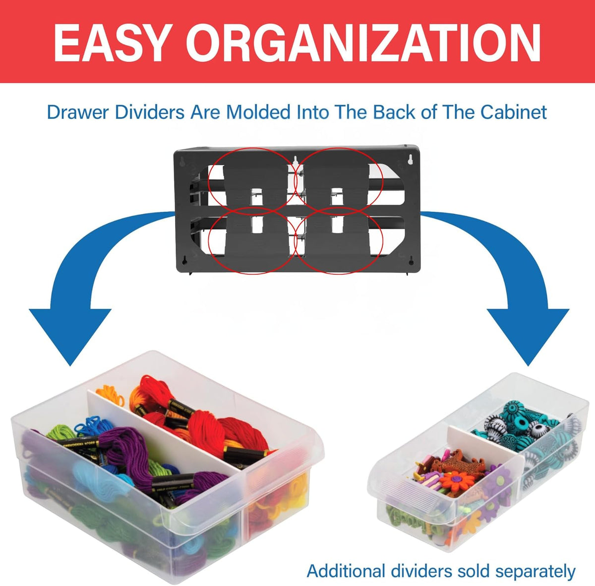 Akro-Mils 26-Drawer Plastic Drawer Storage Cabinet for Garage Organization, Bead Organizer, Building Bricks Storage, Teacher Toolbox, Makeup Organizer, 20" W x 6" D x 10" H, 10726 Black