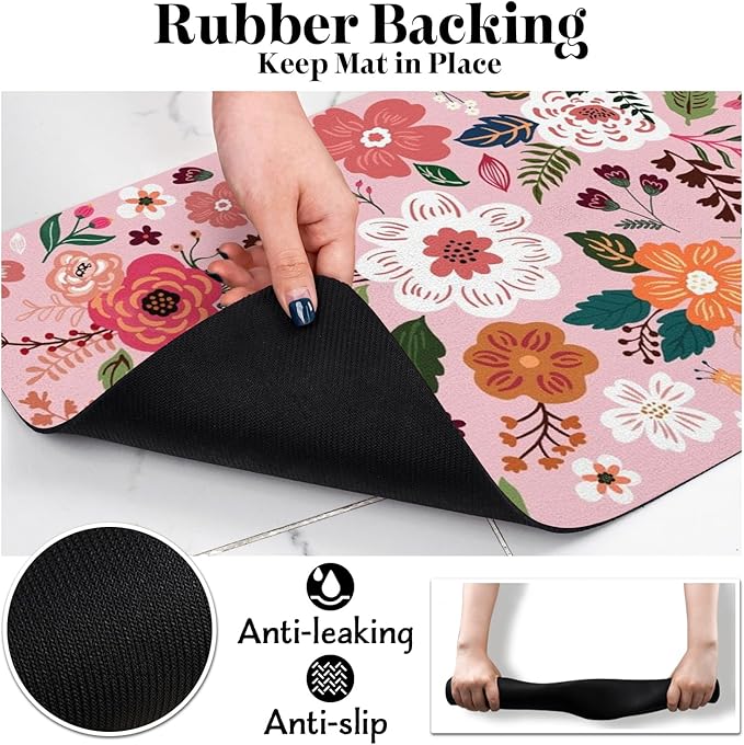 Dog Food Mats for Floors, Absorbent Dog Bowl Mat for Food and Water Dispenser Mat, Quick Dry Cat Food Mat Pet Supplies