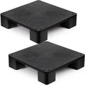 1 Pcs Plastic Pallet for Basement Storage Easy Stack Lightweight Floor Pallet Display Flooring Room Supermarket Christmas, Support up to 2000 Lbs (20'' L X 20'' W X 4.7'' H,Black)