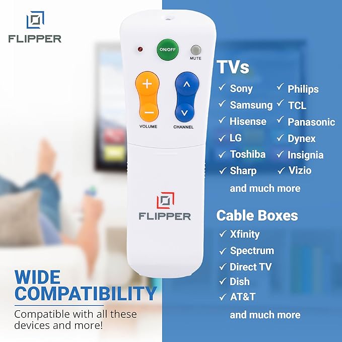 Flipper Big Button Universal TV Remote