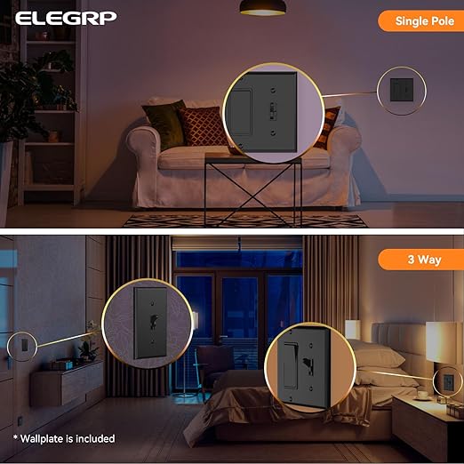 ELEGRP Digital Toggle Dimmer Switch