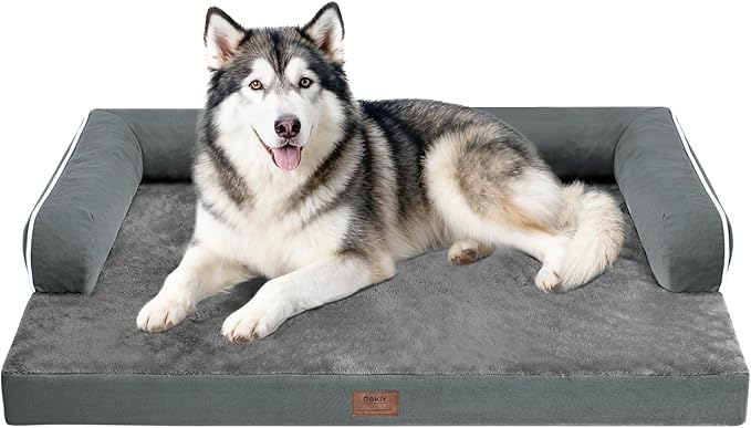 Dog Bed Large Sized Dogs-Orthopedic Waterproof Bed for Dogs,Large Dog Beds with Washable Removable Cover & Non-Slip Bottom