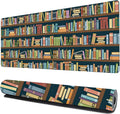 Bookshelves Full of Books Gaming Mouse Pad XXL Large Desk Mouse Pad Keyboard Mat with Stitched Edges Waterproof Non-Slip Desk Mat for Laptop,Keyboard,Computer 35.4 * 15.7 Inch