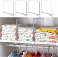 Yieach 4 Pack Clear Acrylic Shelf Divider for Closet Organization - 9.2″ Tall Closet Dividers for Wood Shelves,Cupboard,Vertical Shelf Separators in Closet for T-Shirt,Purse,Handbag,Sweater Organizer