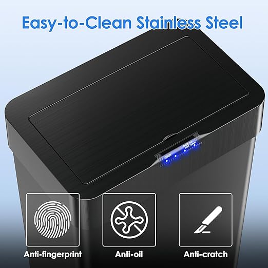 AthLike Sensor Trash Can, Touchless Motion Sensor Trash Bin, Smart Automatic