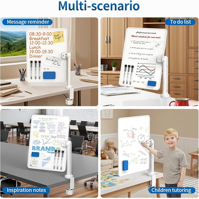 Double-Sided Desk Whiteboard