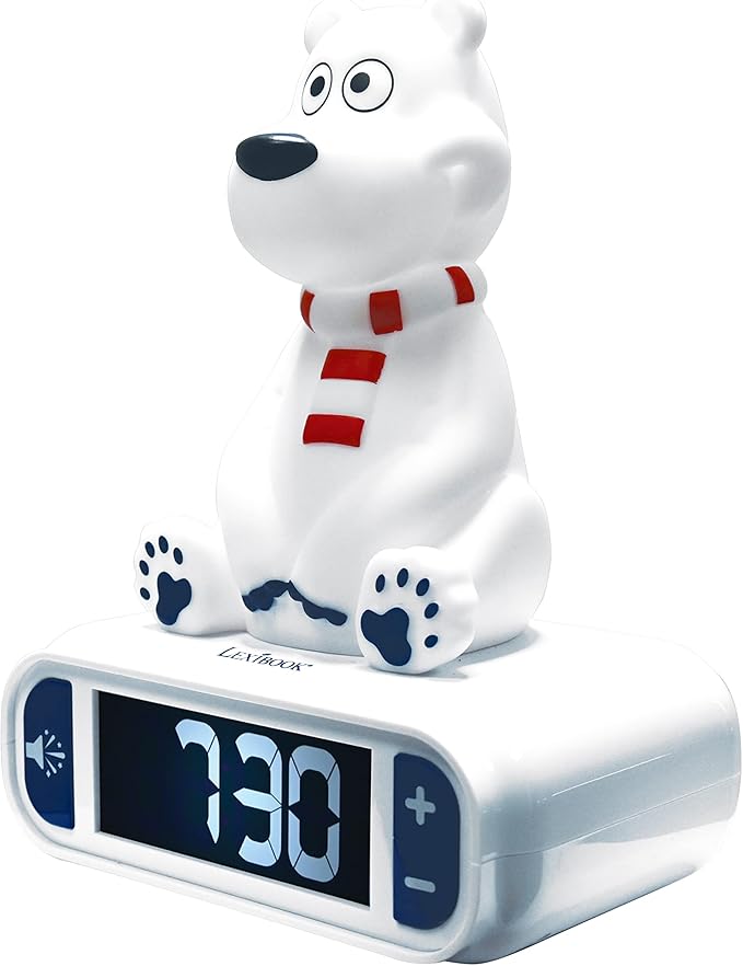 LEXiBOOK Polar Bear Digital Alarm Clock