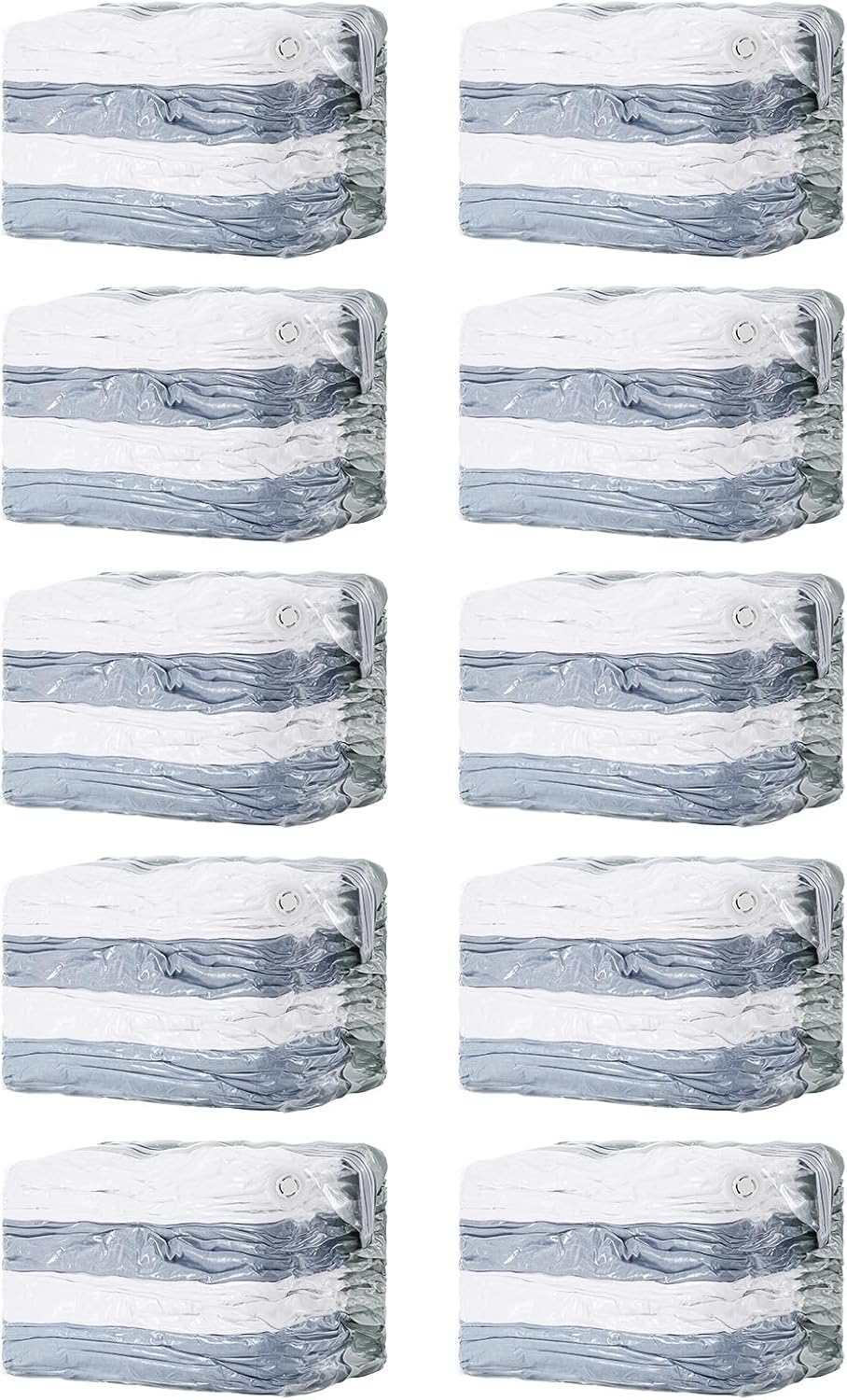 TAILI 10 Pack Vacuum Storage Bags, Space Saver Bags, Jumbo Cube 31x40x15 Inch, Extra Large Vacuum Sealed Bags for Comforters, Blankets, Bedding, Clothes, Closet Organization Space Saving, Cream